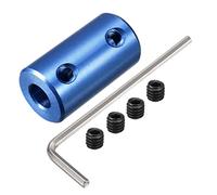 Sourcingmap 5mm to 6mm Bore Rigid Coupling Set Screw L25XD14 Aluminum Alloy,Shaft Coupler Connector,Motor Accessories,Blue w Wrench