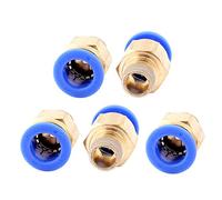 Sourcingmap 5pcs 1/4BSP to 12mm OD Tube Quick Joint Pneumatic Fitting Connector