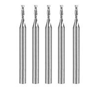 sourcingmap 5PCS 1/8" Shank 1.5mm x 6mm Carbide End Mill CNC Router Bits 2 Flute Milling Bit for Acrylic PVC MDF Wood