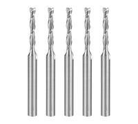 sourcingmap 5PCS 1/8" Shank 2.0mm x 12mm Carbide End Mill CNC Router Bits 2 Flute Milling Bit for Acrylic PVC MDF Wood