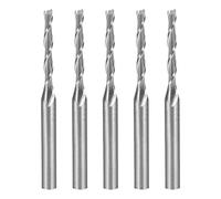 sourcingmap 5PCS 1/8" Shank 2.0mm x 15mm Carbide End Mill CNC Router Bits 2 Flute Milling Bit for Acrylic PVC MDF Wood