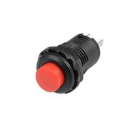 Sourcingmap 5pcs 12mm Latching Type Push Button Switch Red Round Button SPST No