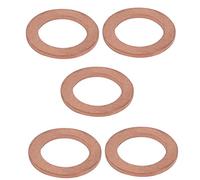 sourcingmap 5pcs 16mmx24mmx1.5mm Copper Flat Ring Sealing Crush Washer Gasket