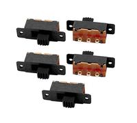 sourcingmap 5Pcs 2 Position 3P SPDT Micro Miniature Laboratory Slide Switch Latching Toggle Switch