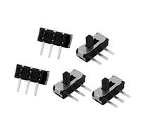 Sourcingmap 5pcs 2 Position 3P SPDT SMT Surface Mounted Devices Self Locking Mini Power Slide Switch 9mmx3mmx3mm
