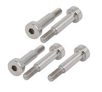 Sourcingmap 5pcs 304 Stainless Steel Hex Socket Shoulder Bolt 5mm Shoulder Dia 16mm Shoulder Length M4 Thread