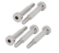 Sourcingmap 5pcs 304 Stainless Steel Hex Socket Shoulder Bolt 5mm Shoulder Dia 20mm Shoulder Length M4 Thread