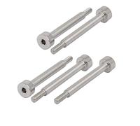 Sourcingmap 5pcs 304 Stainless Steel Hex Socket Shoulder Bolt 5mm Shoulder Dia 40mm Shoulder Length M4 Thread