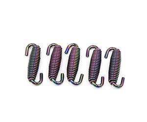 sourcingmap 5pcs 59mm Multicolor Universal Motorbike Muffler Exhaust Pipe Spring