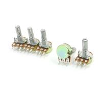 Sourcingmap 5pcs 6mm Shaft Top Adjustment Rotary Linear Taper Potentiometers 250K