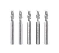 sourcingmap 5pcs 6mm Shank 6mm x 13mm Straight Flat Nose End Mill Cutter CNC Router Bits 2 Flute