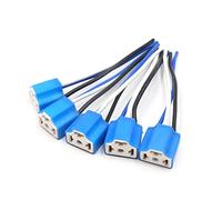 sourcingmap 5pcs Ceramics H4 LED Bulb Car Headlamp Fog Light Wired Harness Socket Connector
