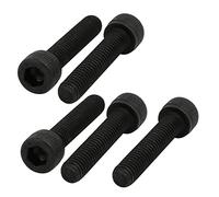 Sourcingmap 5pcs M6x30mm 12.9 Grade Hex Socket Cap Left Hand Thread Screw Bolt Black