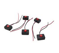 sourcingmap 5Pcs Self-adhesive Wired Momentary Push Button Switch for Car