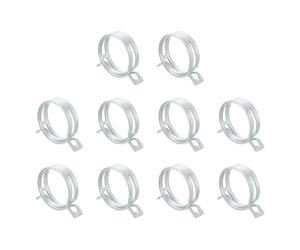 Sourcingmap 5Pcs Spring Band Type Action Fuel/Silicone Vacuum Hose Pipe Clamp, 43mm Low-Pressure Air Spring Hose Clip Clamp for Automotive Oil Pipe Water Pipe, Silver