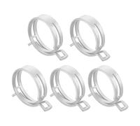 Sourcingmap 5Pcs Spring Band Type Action Fuel/Silicone Vacuum Hose Pipe Clamp, 45mm Low-Pressure Air Spring Hose Clip Clamp for Automotive Oil Pipe Water Pipe, Silver