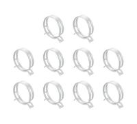 Sourcingmap 5Pcs Spring Band Type Action Fuel/Silicone Vacuum Hose Pipe Clamp, 47mm Low-Pressure Air Spring Hose Clip Clamp for Automotive Oil Pipe Water Pipe, Silver