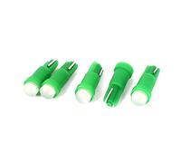 sourcing map 5pcs T5 Wedge Green LED Light DC 12V Tail Lamp for Car Internal
