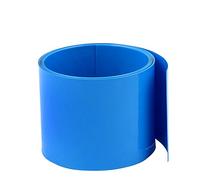 Sourcingmap 6.6ft 60mm Flat 38mm Dia PVC Heat Shrink Tubing Blue for 18650 Battery