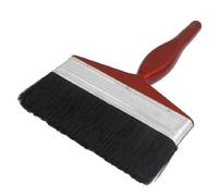 Sourcingmap 6-Inch Wide Paint Brushes - 1 Pack Black Bristle Flat Tip, Burgundy Red Handle Oil Paint Brush for Walls, Decking, Fence & Furniture