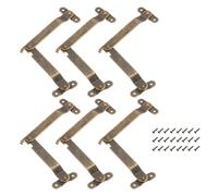 SourcingMap 6 Pcs Lid Folding Support Hinge - Iron 180° Rotatable for Wardrobe, Cabinets, Wooden Boxes & Cases