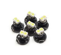 Sourcingmap 6 Pcs White 3020 Car T4.2 LED Dashboard Panel Light Lamp Interior