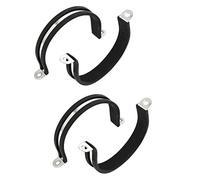Sourcingmap 60mm Dia Rubber Lined U Shaped 304 Stainless Steel Pipe Clip Hose Clamp 4pcs