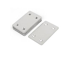 Sourcingmap 60mm x 38mm x 1mm Stainless Steel Corner Brace Flat Mending Repair Plate 10pcs