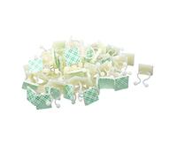 sourcingmap® 66 Pcs White Nylon Self-Adhesive Twist Locks Holder Cable Tie Clips
