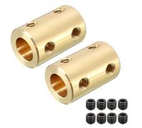 Sourcingmap 6mm to 8mm Bore Rigid Coupling Set Screw L22XD14 Copper,Shaft Coupler Connector for 3D Printers, Motor Accessories,2pcs