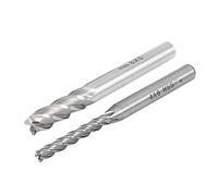 sourcingmap 6mmx6mmx62mm, 6mmx4mmx68mm Cutting Dia 4 Spiral Flutes Straight Shank Cutter Tool High Speed Steel End Mill 4pcs