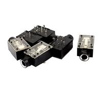 sourcingmap 6Pcs 7Pin 6.35mm Stereo Jack Socket PCB Panel Mount for Headphone