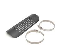 sourcingmap 7.2 Inch Long Motorcycle Cruiser Chopper Exhaust Muffler Pipe Heat Shield Cover Heel Guard Black