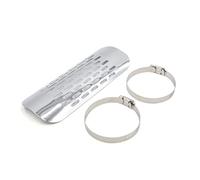 sourcingmap 7.2 Inch Motorcycle Exhaust Muffler Pipe Heat Shield Silver Tone
