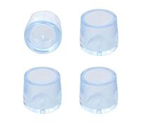Sourcingmap 7/8" 21mm Round Chair Leg Tips Caps Pads Wood Floor Protectors Rubber Furniture Table Stools Covers 4pcs Clear