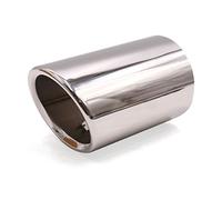 sourcingmap 78mm Inlet Dia Silver Tone Exhaust Pipe Muffler Silencer Trim Tip
