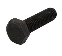 Sourcingmap 8.8 Grade M10x35mm Full Threaded Left Hand Thread Hex Head Bolt Black
