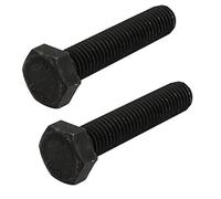 Sourcingmap 8.8 Grade M10x50mm Full Threaded Left Hand Thread Hex Head Bolt Black 2pcs