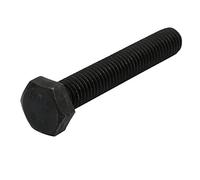 Sourcingmap 8.8 Grade M10x60mm Full Threaded Left Hand Thread Hex Head Bolt Black