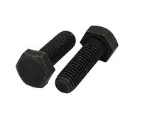 Sourcingmap 8.8 Grade M8x25mm Full Threaded Left Hand Thread Hex Head Bolt 2pcs