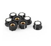 sourcingmap 8 Pcs 16mm Top 6mm Shaft Insert Dia Nonslip Potentiometer Rotary Knobs