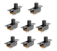 Sourcingmap 8 Pcs 2 Position SPDT 1P2T Panel Mount Vertical Slide Switch 3 Solder Lug Pin