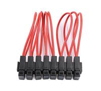 sourcingmap 8 PCS Black In-line Wire Power Blade Fuse Holder for Car Auto