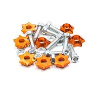 sourcingmap 8 Pcs Car Orange Star Shaped Decorative License Plate Bolt Screw