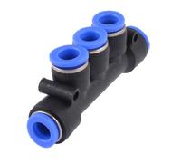 sourcingmap 8mm 5 Way Splitter Push in Connector Pneumatic Fittings Black