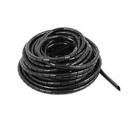 Sourcingmap 8mm Dia 10.5M Length Cable Wire Tidy Wrap Spiral Wrapping Band Organizer Black