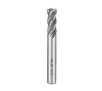 Sourcingmap 8mm Shank 8mm x 19mm Straight Flat Nose End Mill Cutter CNC Router Bits 4 Flute