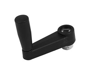 Sourcingmap 8mm x 8mm Square Hole Plastic Crank Revolving Handle Machine Tool Black