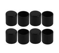 sourcingmap 8pcs 19mm Inner Dia Pipe Tube Insert Chair Leg Cap Black PVC Tubing Plug