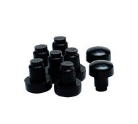 sourcingmap 8pcs 6mm Black Stem Bumpers Glide, Patio Outdoor Furniture Glass Table Desk Top Anti-Collision Embedded